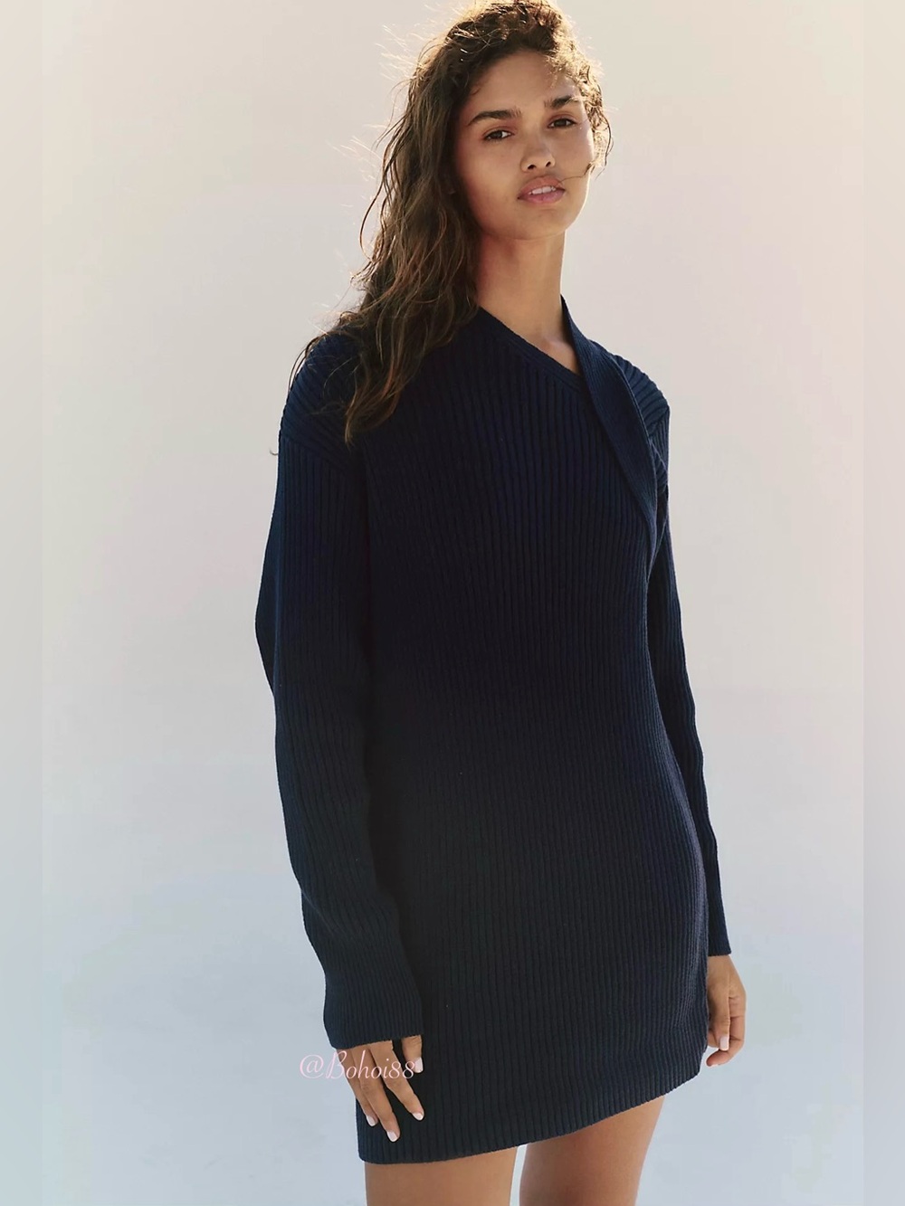 NWT Free People Alba Ribbed Knit Sweater Tunic Top